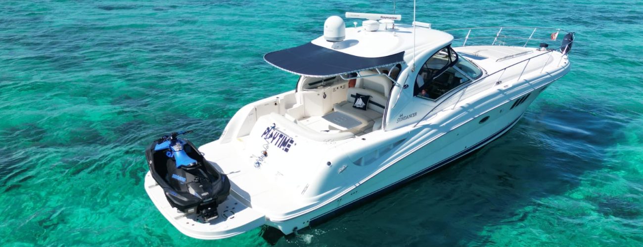 searay 44 with jet ski